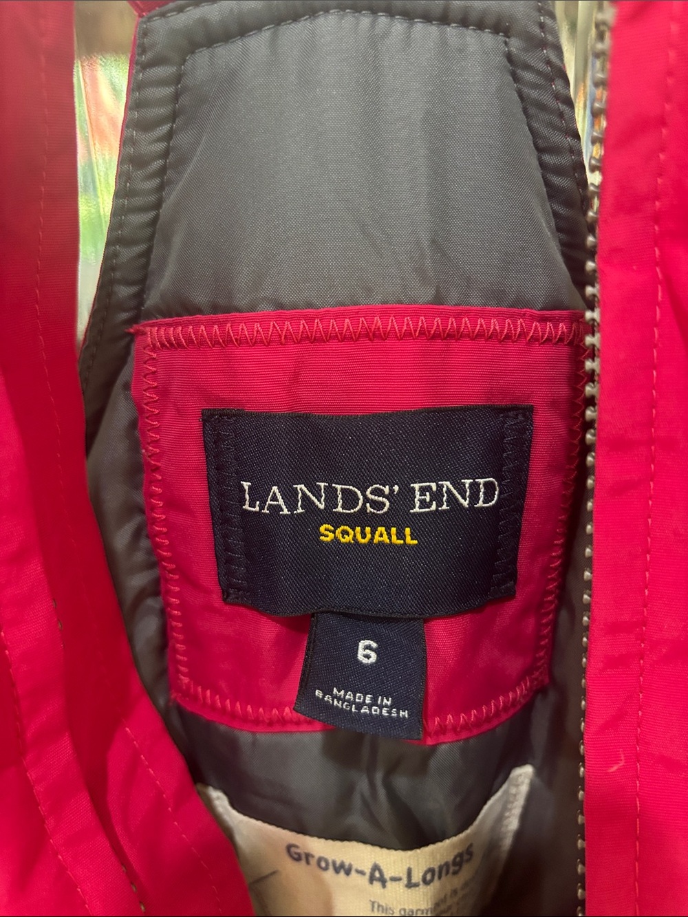 Lands' End Kids Hot Pink Snow Bib Overalls - Picture 2 of 3